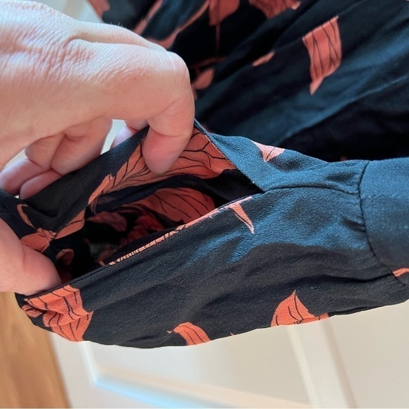 Thakoon Floral Ruffle Silk Blend Romper Black Womens Size 6 - Picture 5 of 16